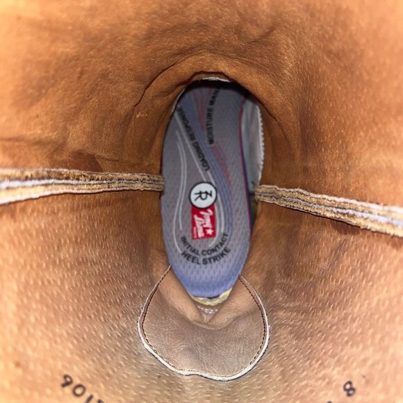 Tony Lama Women’s Brown Embroidered Leather Western 3R Cowgirl Boots Size 8B - Picture 8 of 12